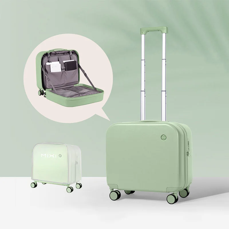 Mixi Aesthetic Design Carry On Suitcase Travel Bag Boarding Cabin Case Cabin Trip 100% PC Hardside Luggage Travel Suitcase