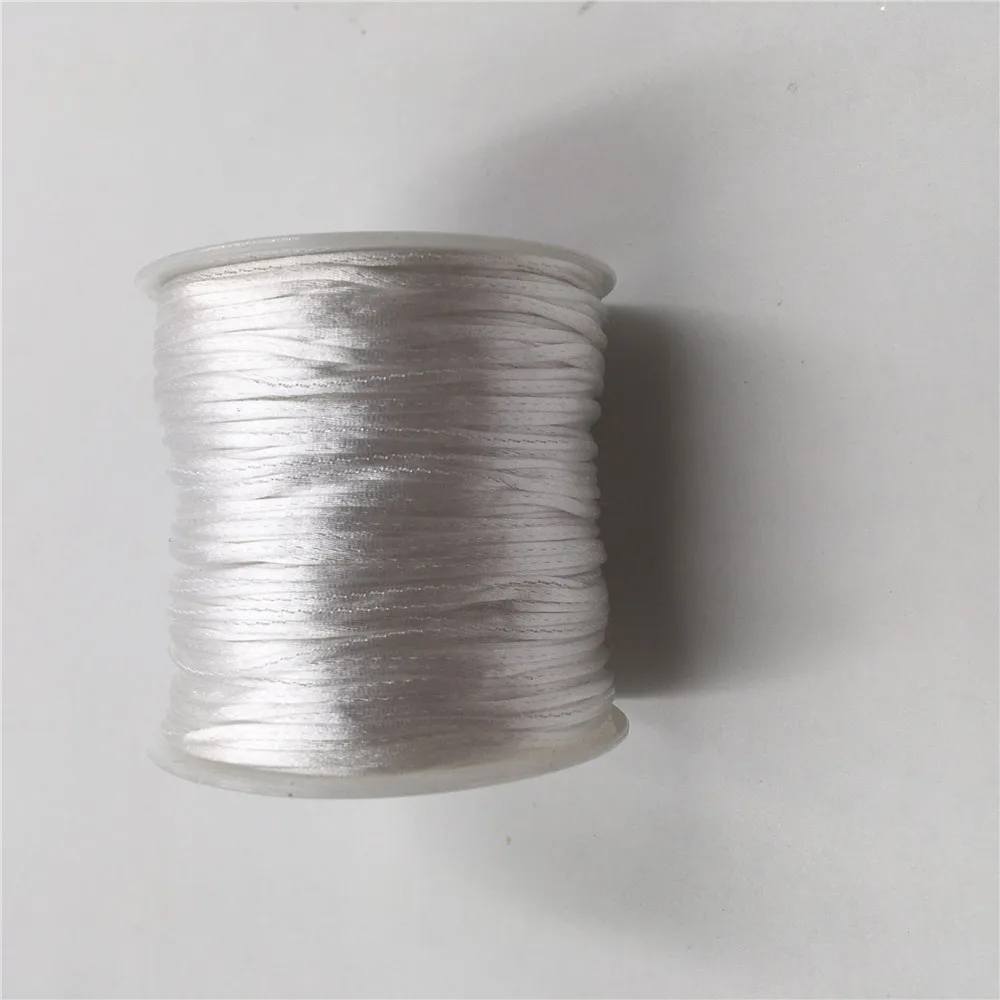 

1MM 20/50meters/Roll White Chinese Knot Cord Macrame Silk Strong Braided Satin Rope DIY Making Beading Thread Wire