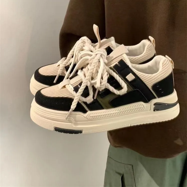 

Новинка 2023, женская спортивная обувь, кроссовки на платформе, Женская Вулканизированная обувь, дизайнерская дышащая женская обувь на шнуровке