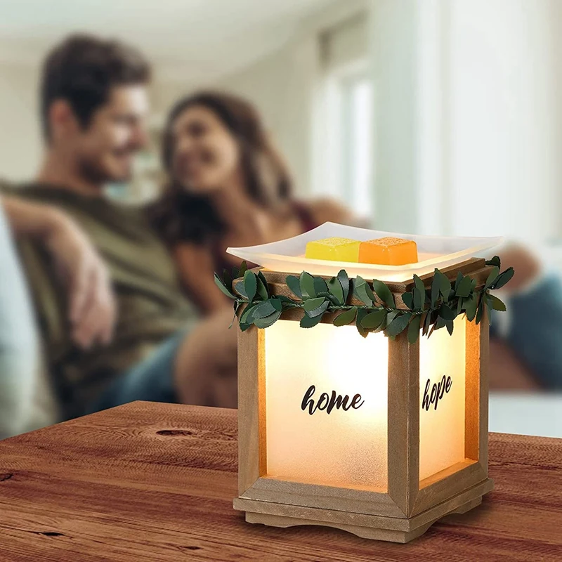 Электрическая плавильная печь для воска Зеленый Деревянный аромадиффузор дома