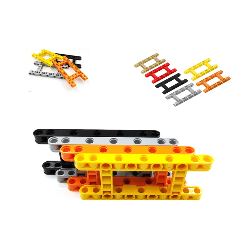 

5Pcs/lot High-Tech Beams Special Parts 64178 Technical Beam 5 x 11 Open Center Frame Thick Building Blocks Parts DIY Toys Gifts