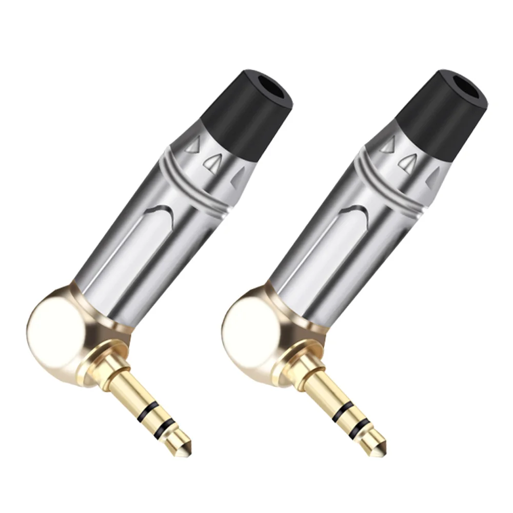 

10 шт. L-образный 90 градусов 3,5 мм 3-полюсный стерео штекер прямоугольный цинковый сплав трубчатый штекер паяльный разъем для наушников