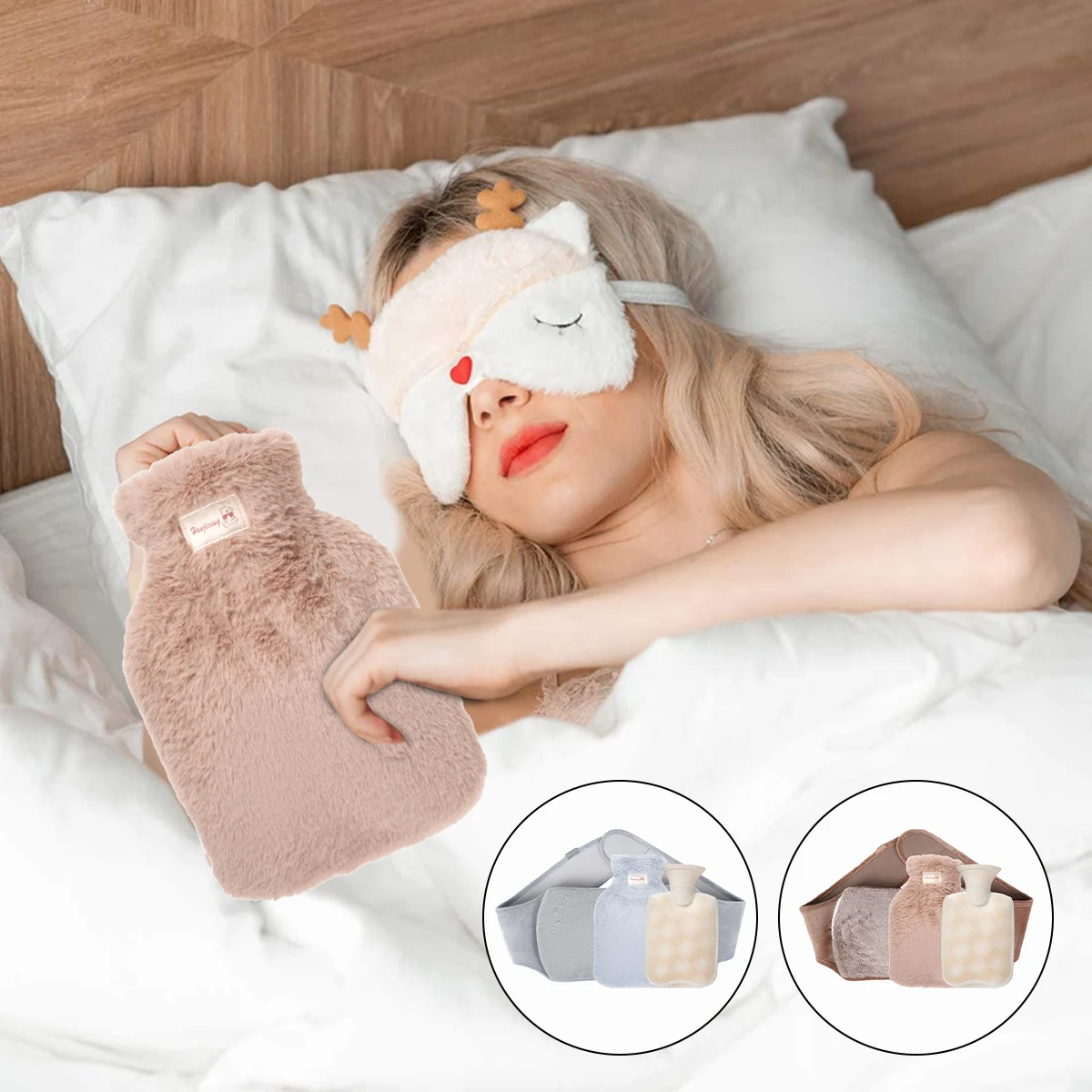 

3 шт., Портативная сумка для горячей воды, 1000 мл