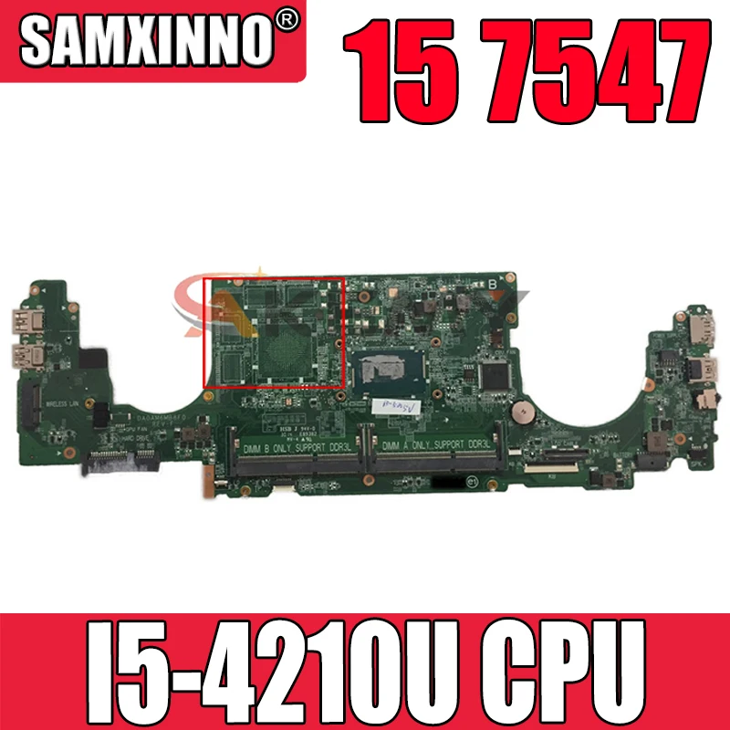 

Original Laptop motherboard For DELL Inspiron 15 7547 I5-4210U Mainboard CN-0KFJN0 0KFJN0 DA0AM6MB8E0 SR1EF