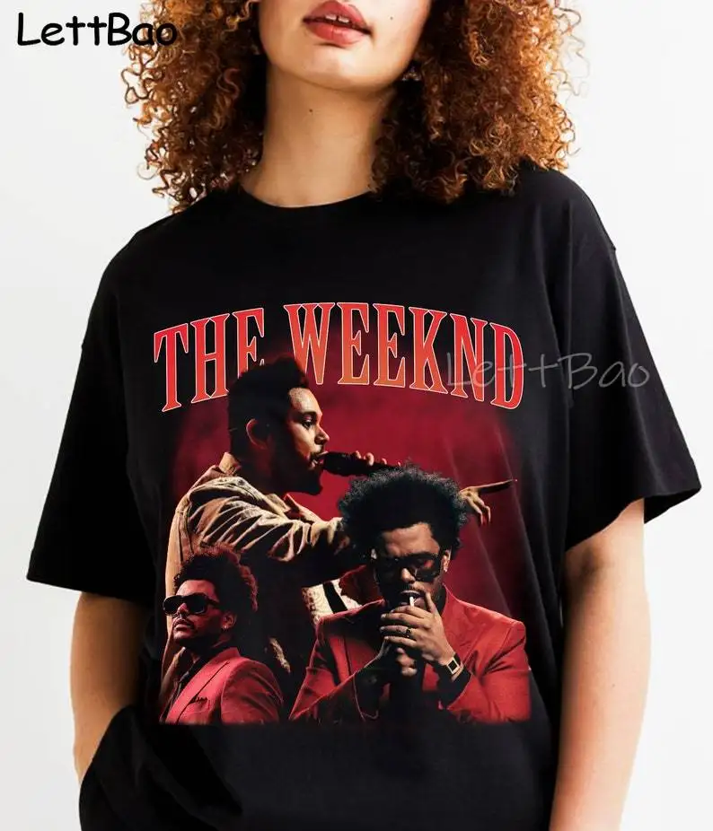 The Weeknd T Shirt Vintage Retro 90s After Hours T-shirt Graphic Cotton Men T Shirt New TEE TSHIRT Hip Hop Womens Tops Summer