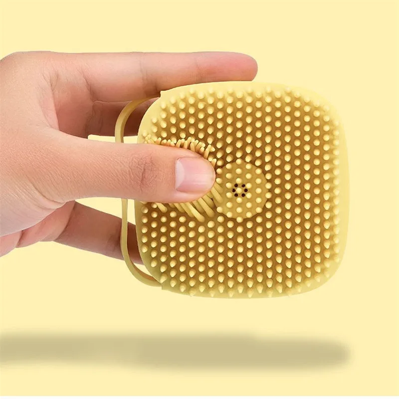 

Bath Massage Gloves Brush Soft Safety Silicone Pet Accessories Dog Cat Tools Bath Massage Dispenser