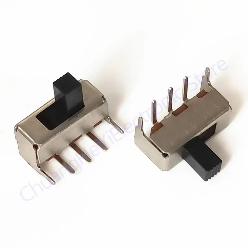 10 шт., переключатель SS12F23, SS12F23VG5, 0,5 А, 50 в, 3-контактный, 1P2T, изогнутый, 90 градусов, игольчатый переключатель с ручкой высотой 5 мм