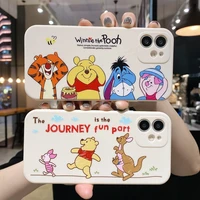 cartoon winnie the pooh phone case for iphone 12 11 pro max 13 mini 7 8 plus x xs xr xs max 6 6s se 2020 soft silicone cover