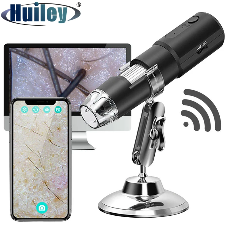 

50X-1000X WIFI Electronic Digital Microscope Portable Wireless Zoom Microscope Industrial Video Microscope PCB Inspection Tools