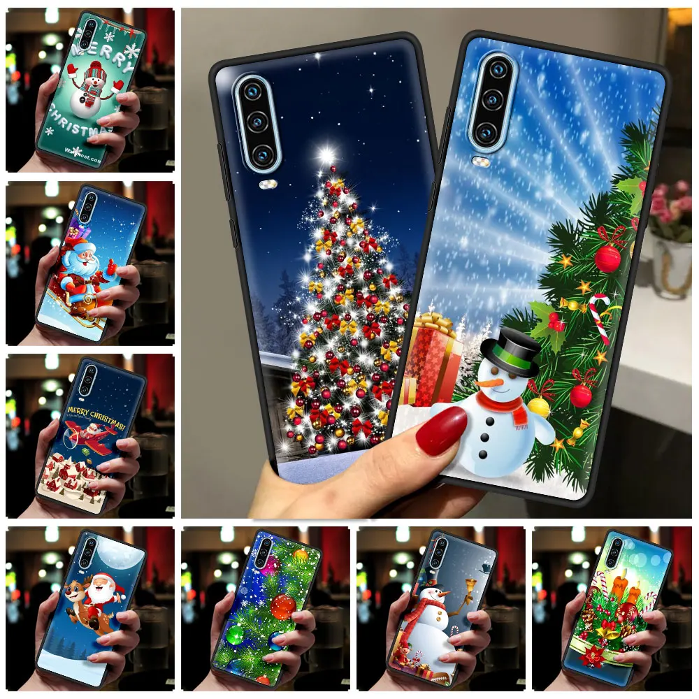 

Рождественский зимний счастливый чехол для Huawei P50 P40 P30 Lite E P20 Pro Y9 Y7 Y6 2019 P Smart 2021 Z Y6p Y7a Y9s, чехол для телефона