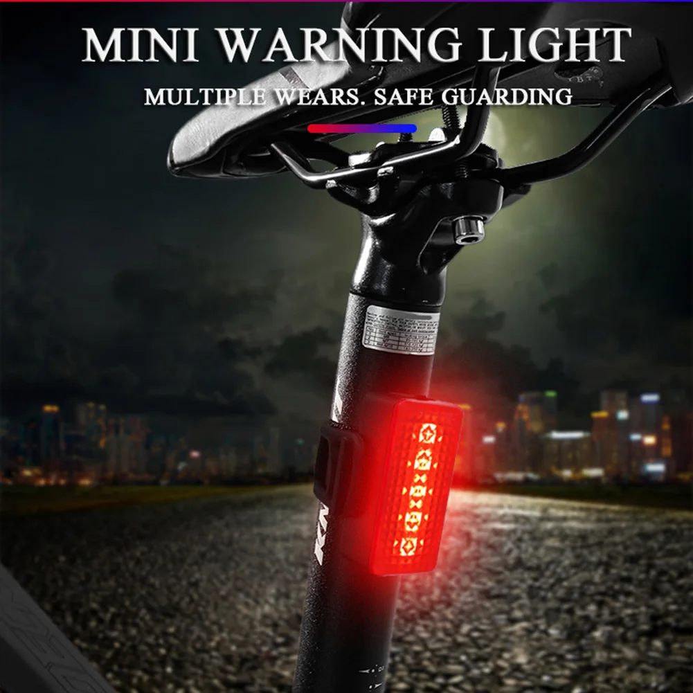 

Bicycle LED Tail Ligh 6 Modes PX5 Waterproof Riding Front Rear Light LED USB Rechargeable Cycling Tail Lamp Bicycle Lantern
