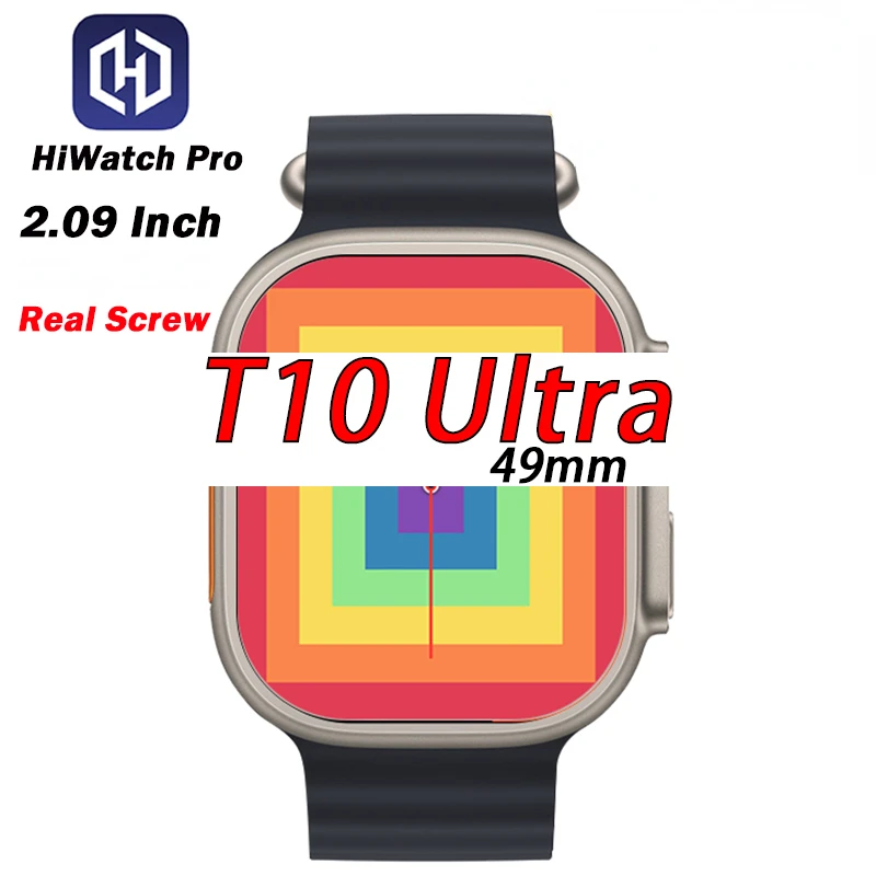 

T10 Ultra Smart Watch Women Men Wholesale IWO Ultra 49mm Series 8 Real Screw 2.09 Inch Wireless charging Bluetooth Call pk T900