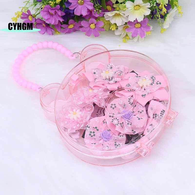 

New Cute Girls Hair Accessories set gift Elastic hair band Kids Fashion Hairpins Headband Lovely Barrettes H03