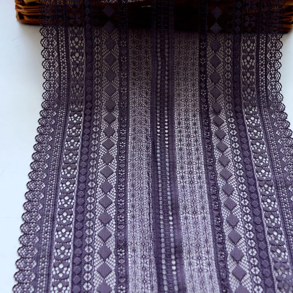 2YDS 16 см Широкий темно-Золотой Цветочный вышитый эластичный кружевной отделкой