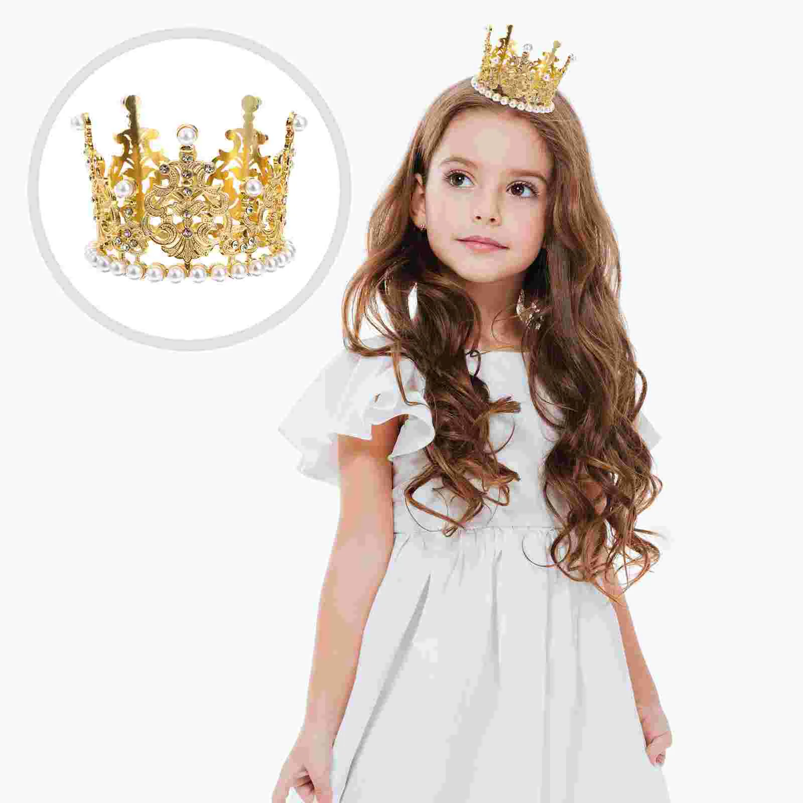 

Cake Tiara Decoration Mini Topper Birthday Goldshower Baby Crystal Kids Partyvintage Day Fathers Bridalsmall Cupcakepearl