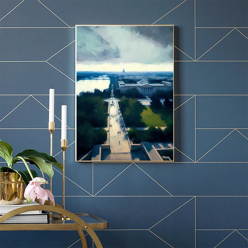 Классический стиль Вашингтон DC Египет Гиза Древняя Греция Парфенон Холст с