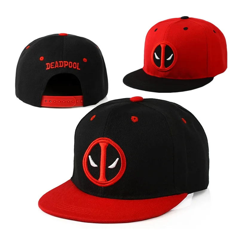 

Baseball Cap Superhero Hat Cosplay Deadpool Adjustable Flat Edge Sunscreen Couple Hip Hop Sunshade Cap Personality Trend