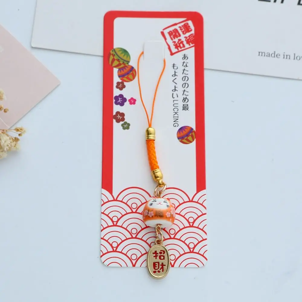 Фото Милый мультяшный кулон Maneki Neko, сумка, подвеска, автомобильный брелок, брелок Lucky Cat, ремешок для телефона, украшения, подарки №1