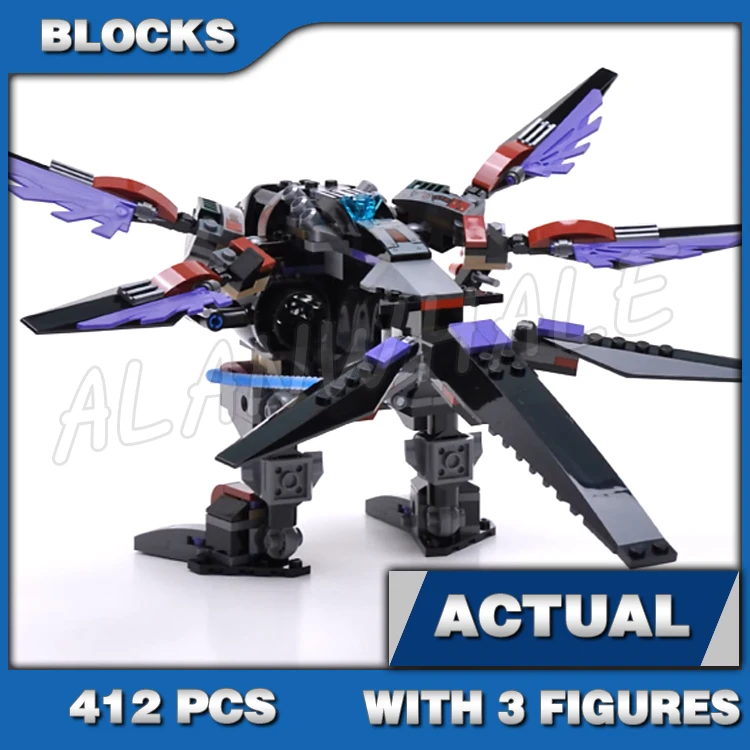 

412pcs Chima Razar's CHI Raider Temple Eagle Tribe’s Defenses Poseable Wings 10060 Building Block Sets Compatible With Model