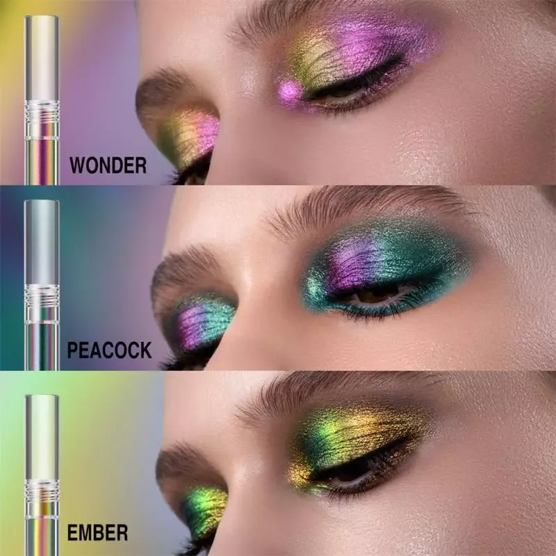 

NEW 3PCS Chameleon Glitter Liquid Eyeshadow Set Diamond Shine Liquid Eyeshadow Highlighter Long Lasting Eyeshadow Makeup