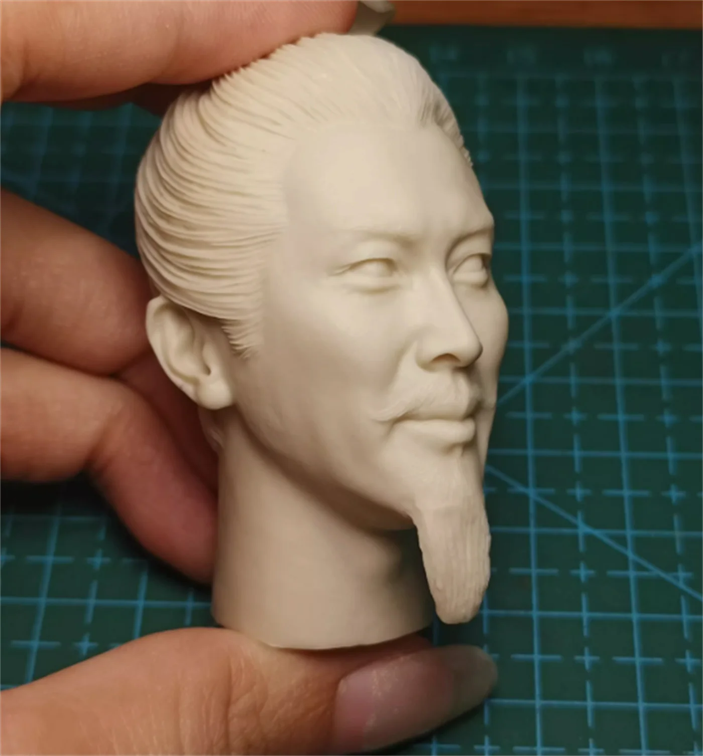 Голова резьба 1/6 Zhu Ge Liang Wo Long kong Ming древние мужские три царства Unp масштаб фигурка