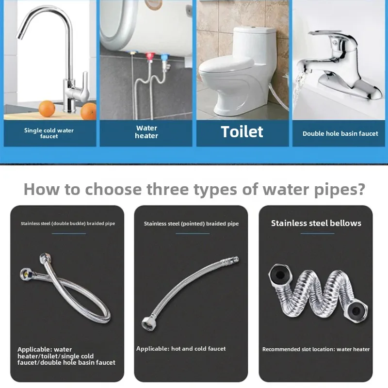 Удлинитель шланга для биде из нержавеющей стали установки Гибкий разъем