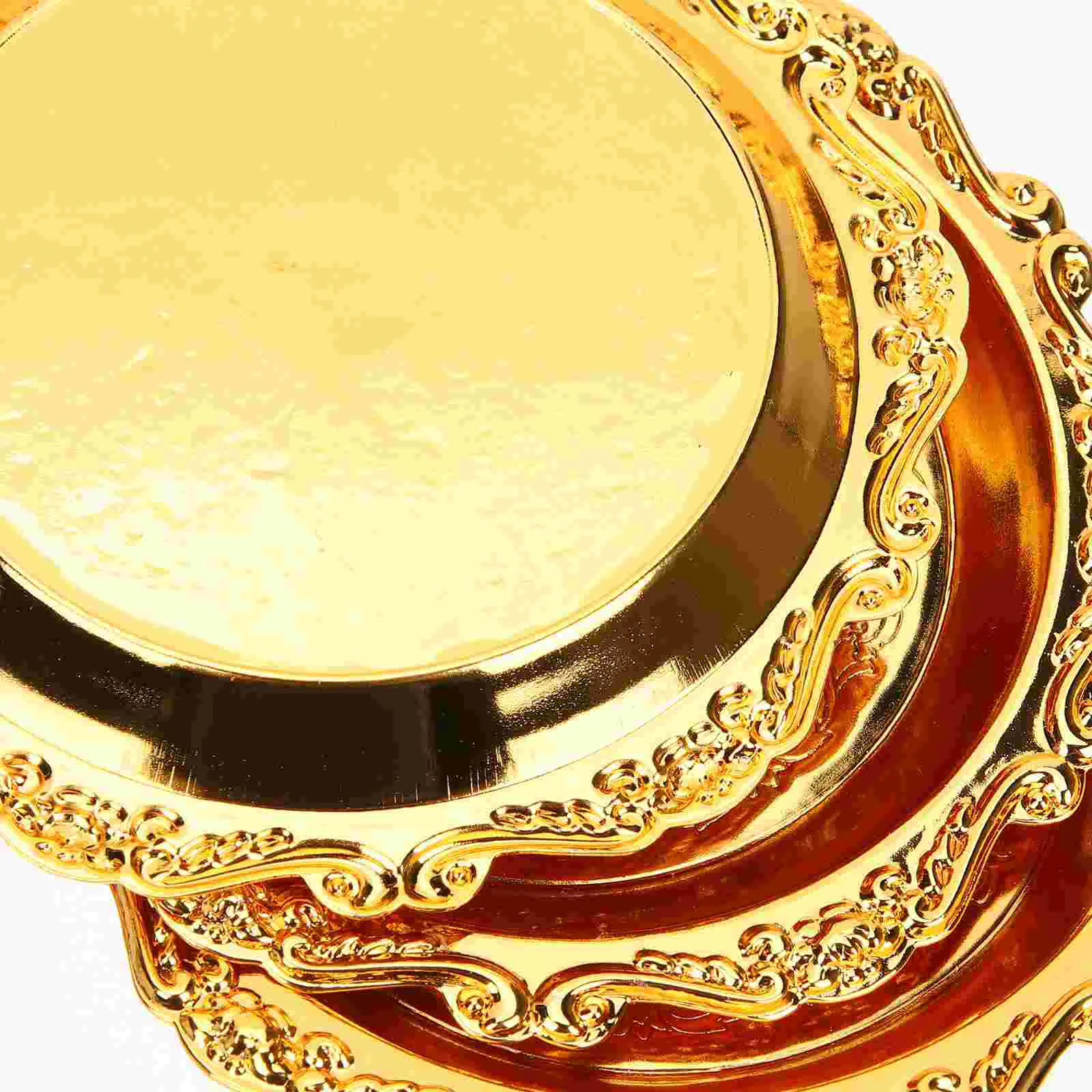 6 шт. тарелка с сухофруктами золотой декор подносы для чипсов сервировочные