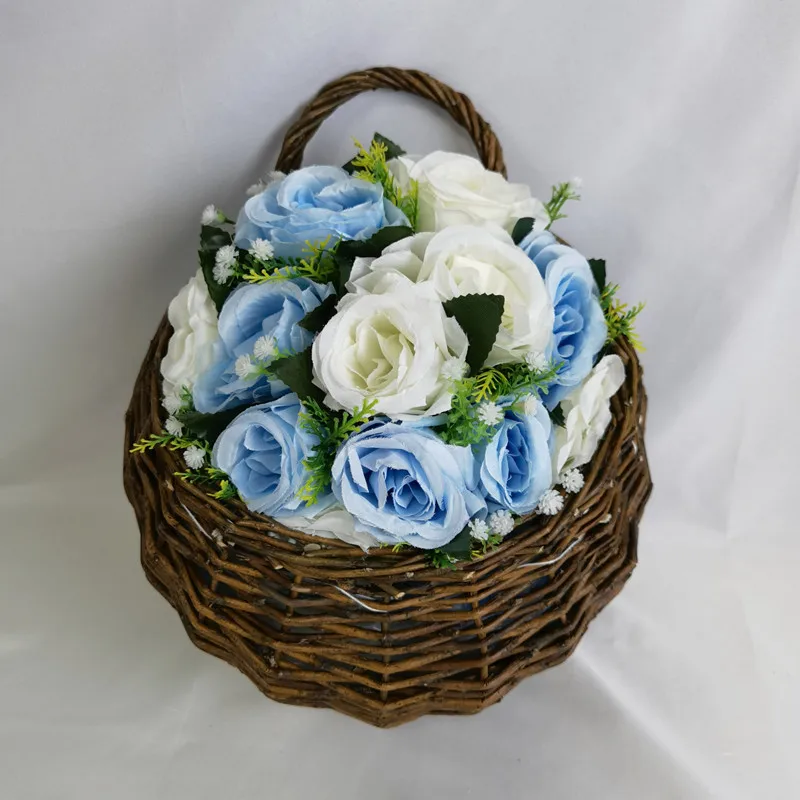 Ваза из ротанга ручной работы Экологически чистая настенная подвесная ваза