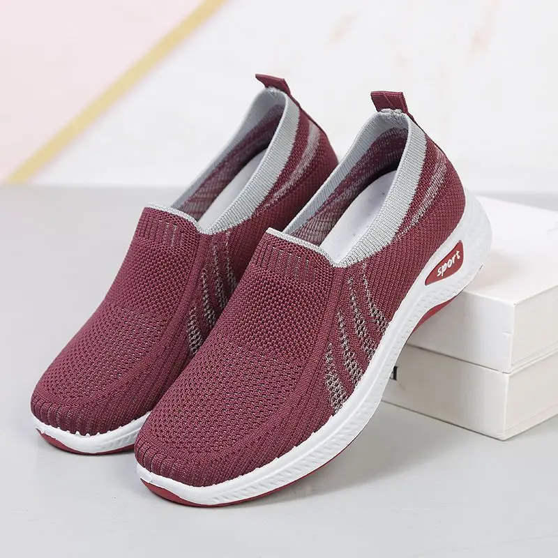Women's Summer Flat Canvas Casual Shoes Cloth Woven For Breathable Sneakers Light Slip on Loafers Shoes Women Zapatillas Mujer