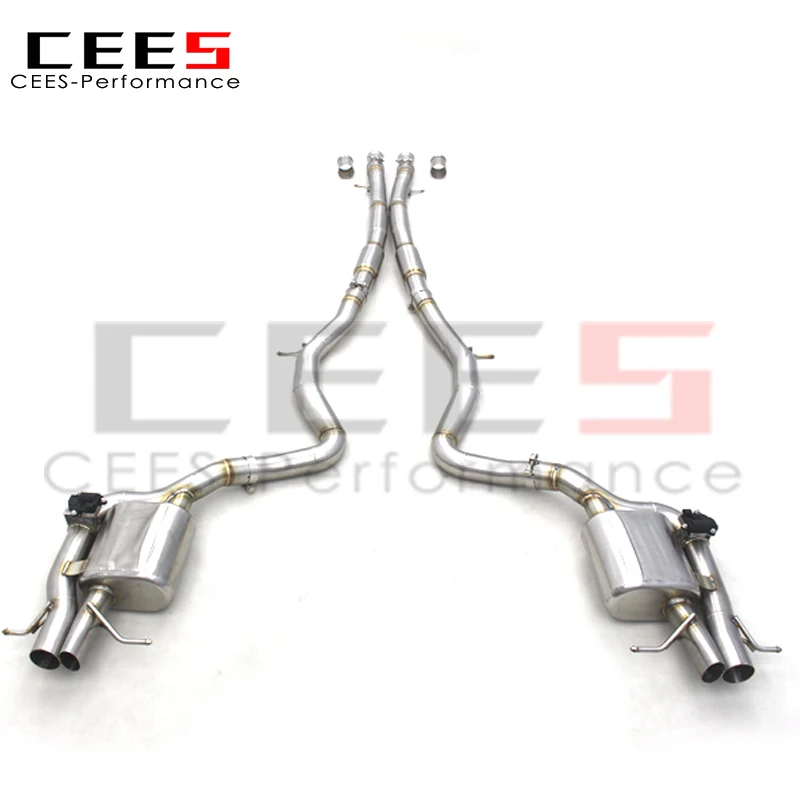 Cees Performance глушитель Catback для Mercedes-Benz S560 W222 2018-2019 SS304 труба глушителя Valvetronic из