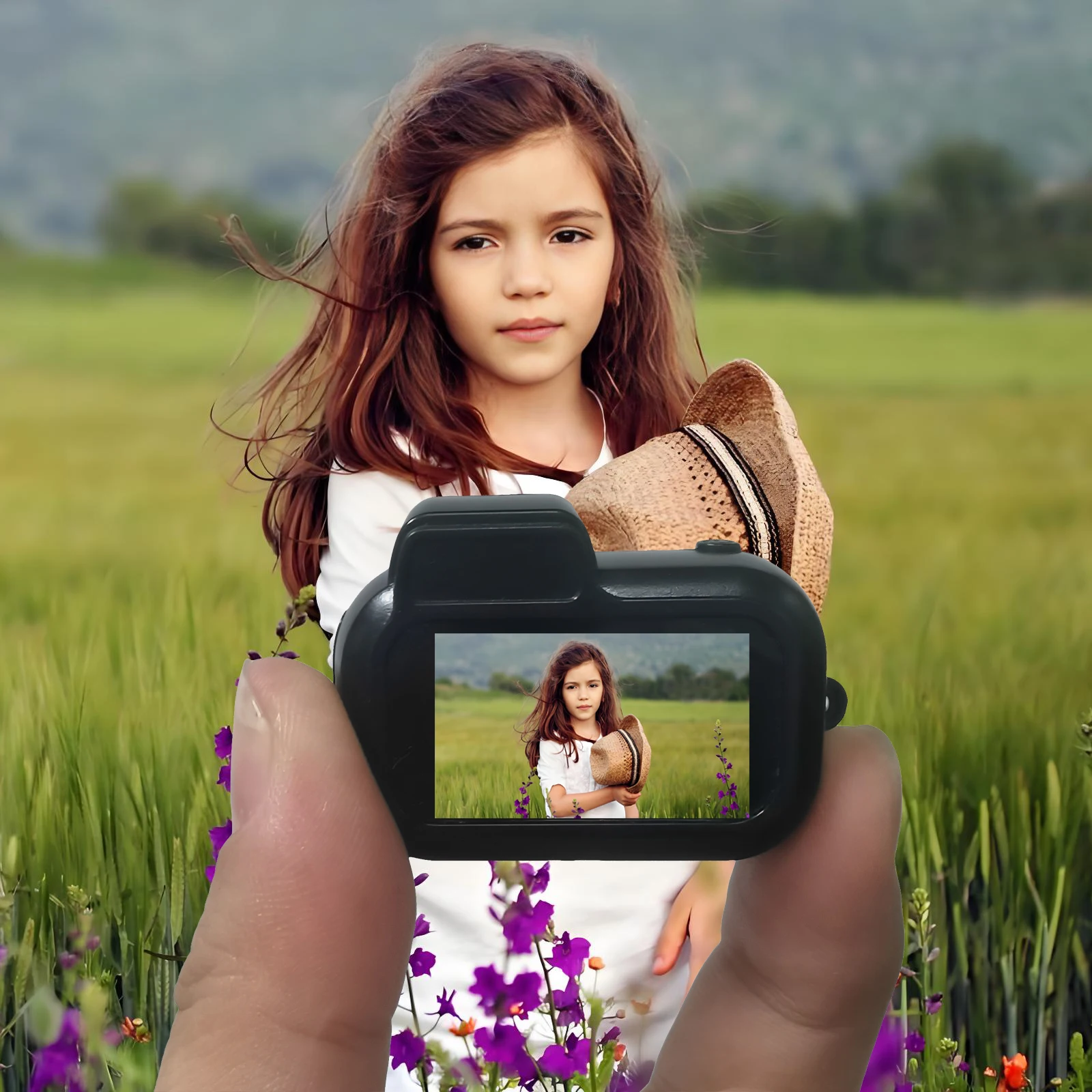 Мини-фотография Y4000 для детей с монитором поддержка уличного видео SD-карта Micro