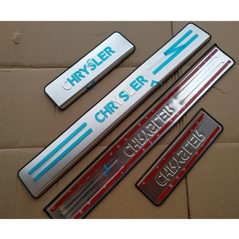

high quality 304 Stainless Steel Boutique Side Scuff Plate/Door Sill Door Sill for 2011-2015 Chrysler 300C Car styling