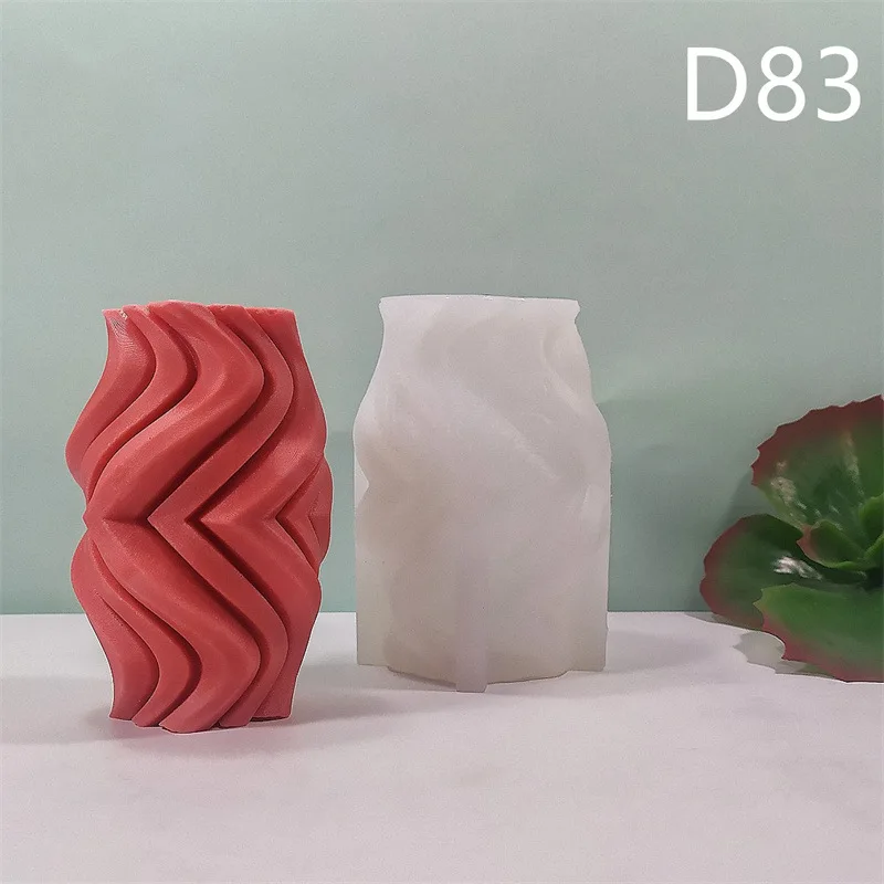 

D83 New Twisted Wave Silicone Mold Gypsum form DIY Handmade Plaster Candle Ornaments Handicrafts Mold Hand Gift Making