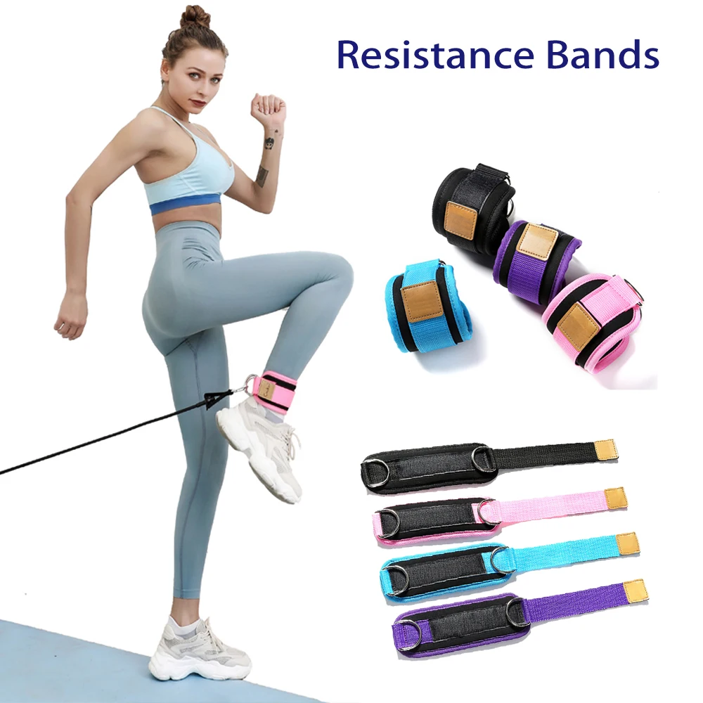 

Cable Ankle Straps Cable Machines Leg Exercises Crossfit Double D-Ring Ankle Cuffs for Gym Glute Legs Strength Fitness Equipment