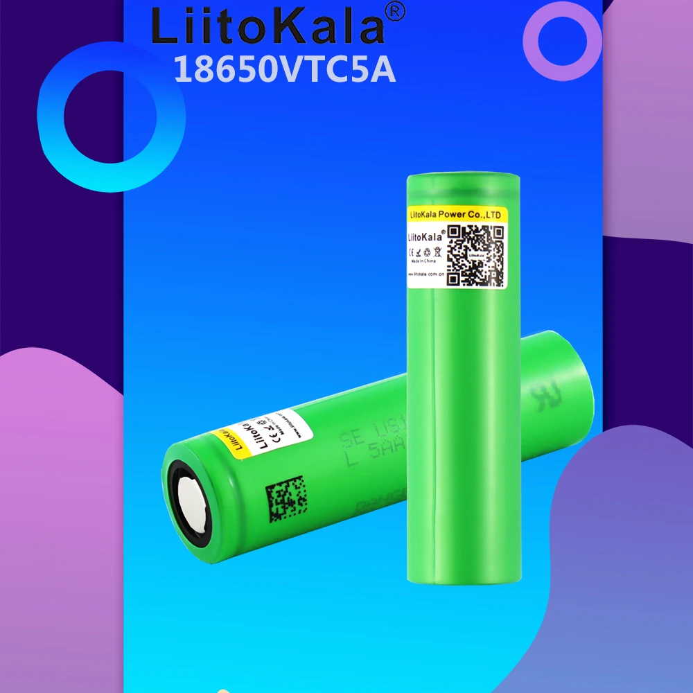 Перезаряжаемая литий-ионная батарея liitokala 3,7 V 2600mAh VTC5A 18650 Akku US18650VTC5A 35A, игрушечный фонарик