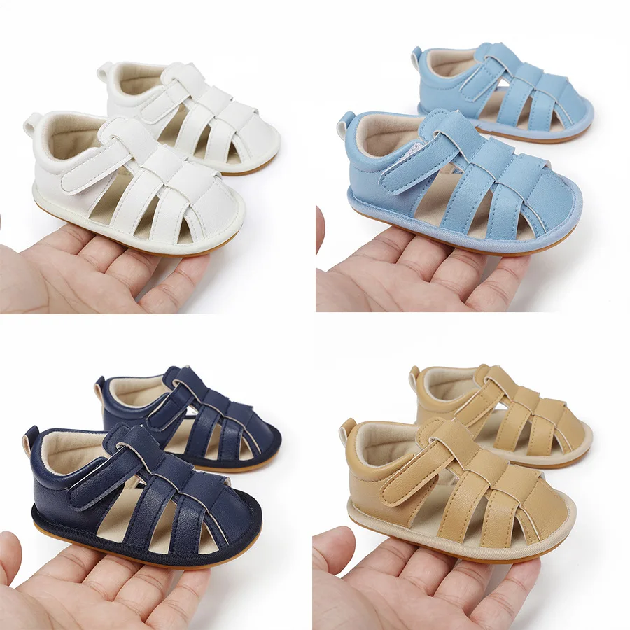 

Newborn Baby Summer Sandals Infant Boy Girl Shoes Rubber Soft Sole Non-Slip Toddler First Walker Baby Crib Shoes 0-18M