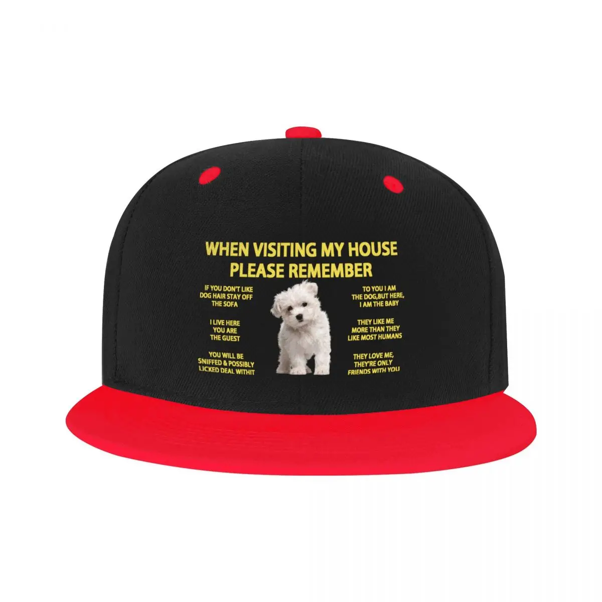 

Модная кепка в стиле хип-хоп с мальтийскими собаками, летняя бейсболка с плоским верхом для скейтборда, Снэпбэк Кепка для папы