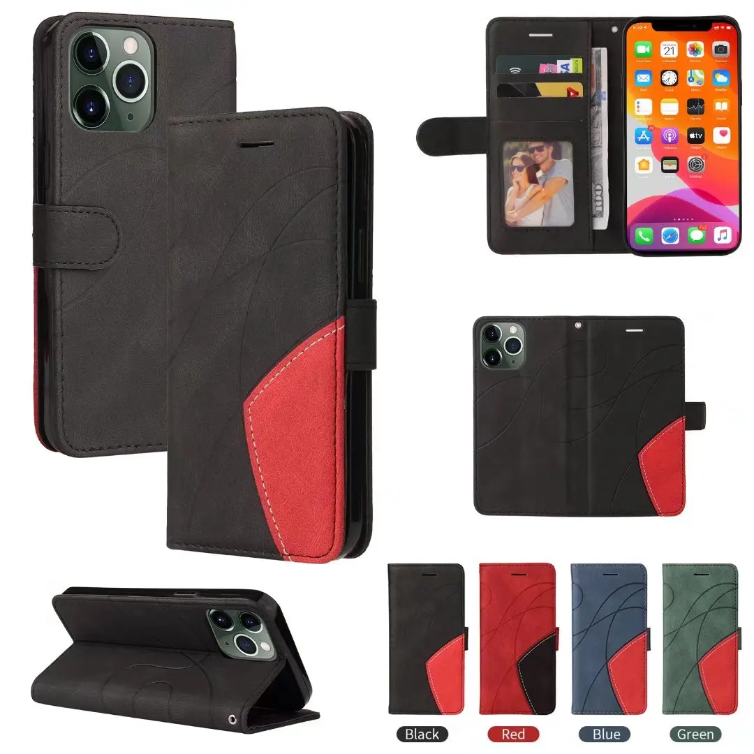 

Кожаный чехол-кошелек в стиле ретро с отделениями для кредитных карт, чехол для Google Pixel 7 Pro 6 5A 5, Карманный Чехол-подставка контрастных цветов...