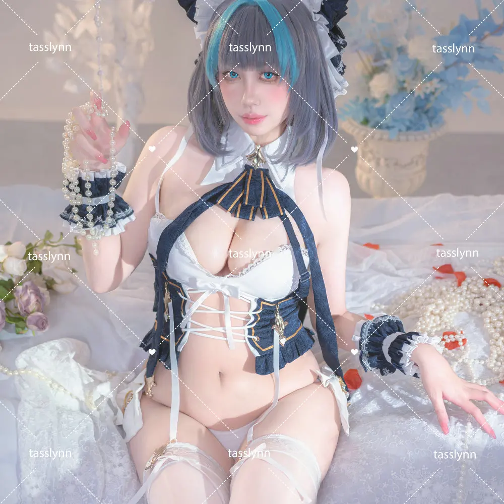 Фото Костюм для косплея Cheshire Azur Lane, игровые костюмы для косплея для женщин, пижамы HMS Cheshire, женская праздничная одежда, наряды №1