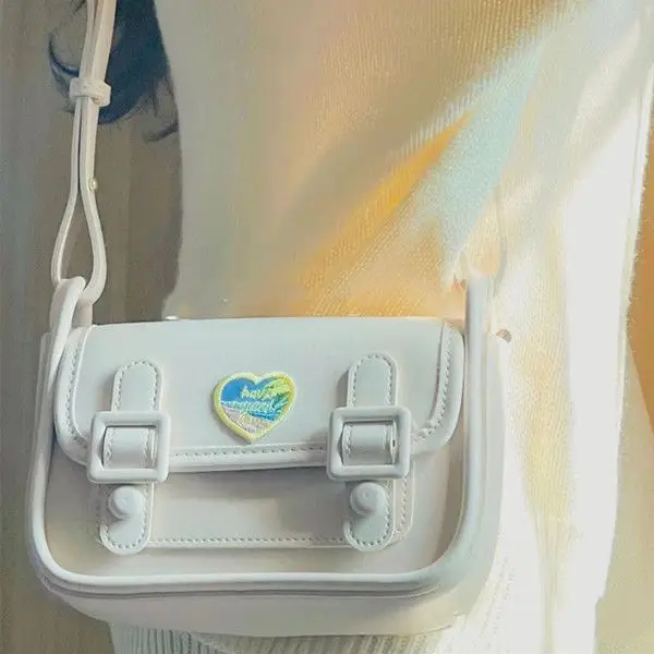 Белая Квадратная сумка JIAERDI в стиле преппи для женщин кожаный мессенджер форме