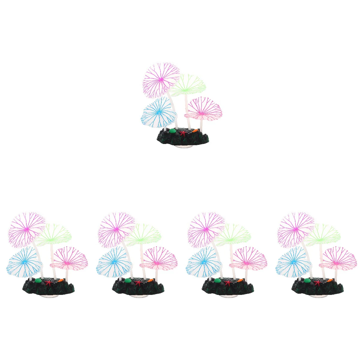 

Декоративные аквариумные Искусственные Коралловые украшения, листья лотоса, пейзаж, светящиеся резервуары, светящийся в темноте пруд, свет...