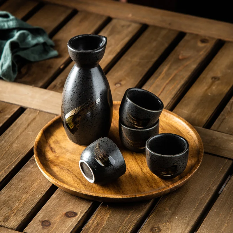Conjunto de saquê japonês cerâmica garrafa vinho copo vinho doméstico vinho  separador baijiu copos restaurante aparelho vinho acessórios presentes -  AliExpress