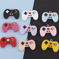 10pcs 20mm gamepad resin charms diy findings kawaii 3d phone keychain bracelets earrings hair pendant charms for jewelry making