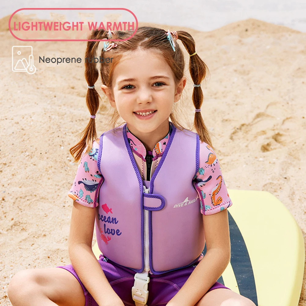 

Children Life Vest Portable Neoprene Boating Life Vest Wear-resistant Safe Adjustable Webbing Keep Warm for Swimming Sea Fishing