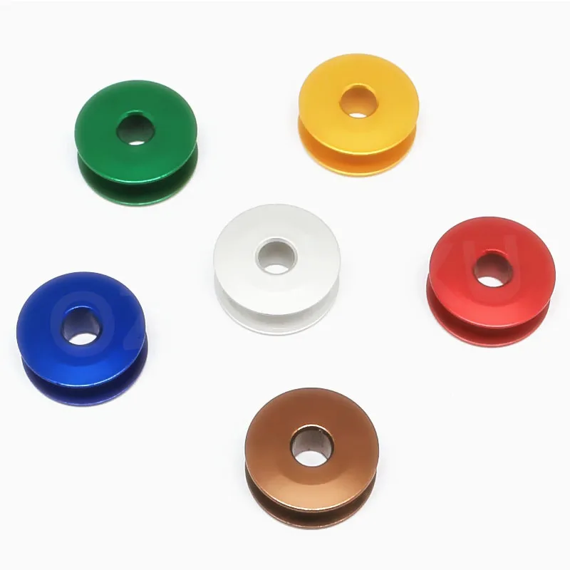 

10 шт./лот 7 цветов алюминиевая шпуля # 272152A шпули для промышленных швейных машин подходят для женских швейных принадлежностей инструменты