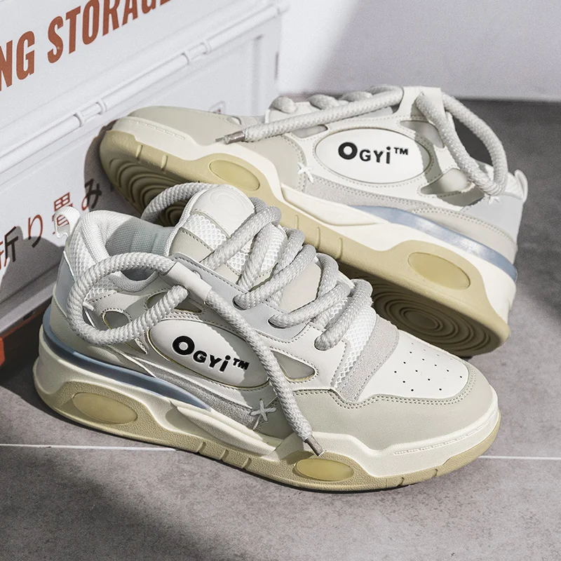 Men's Skateboarding Shoes Platform Casual Footwear Retro Walking Sneakers Outdoor Lace-up Zapatillas De Hombre 2023 Originales