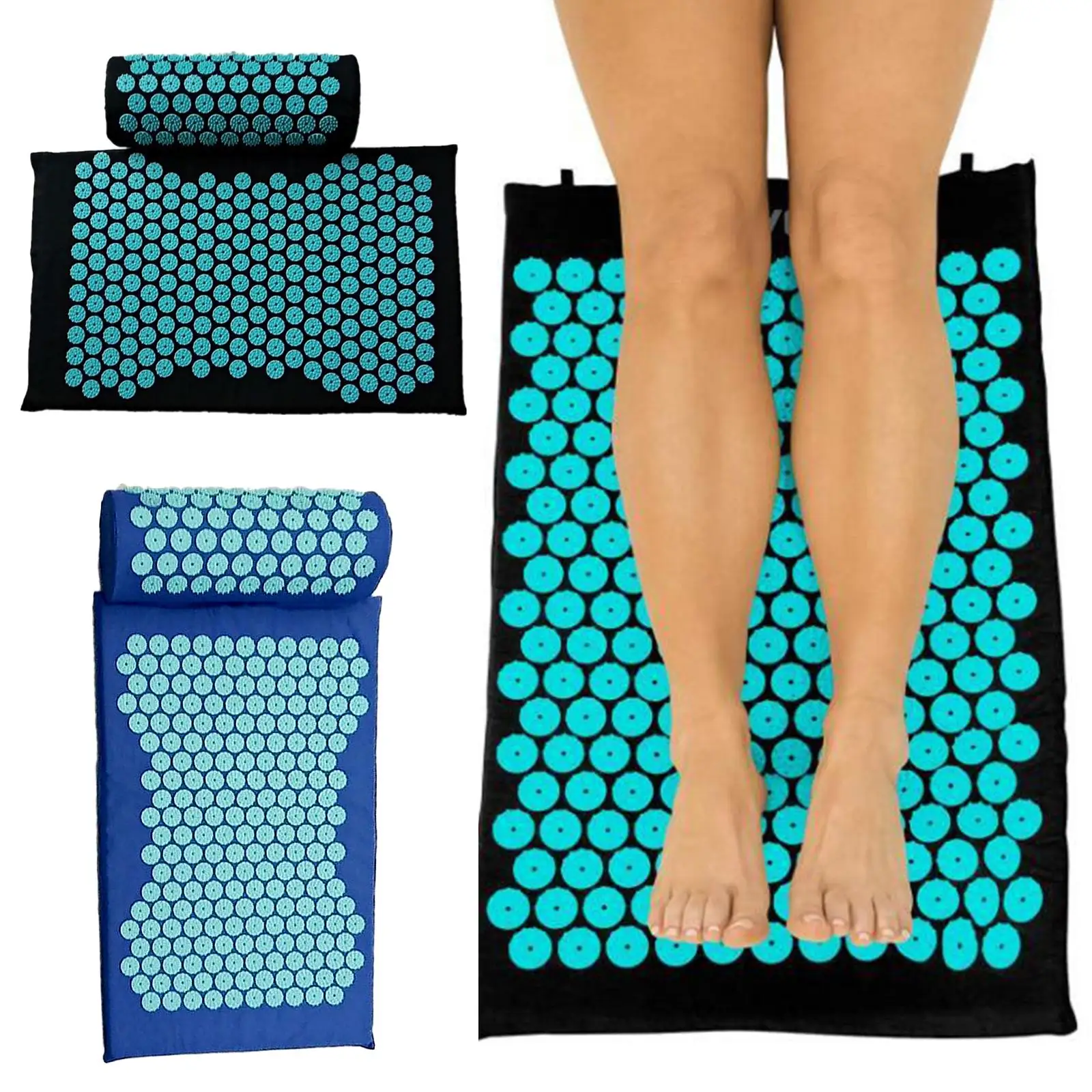 

Acupressure Body Mat and Pillow Set, for Neck, Upper and Lower Back
