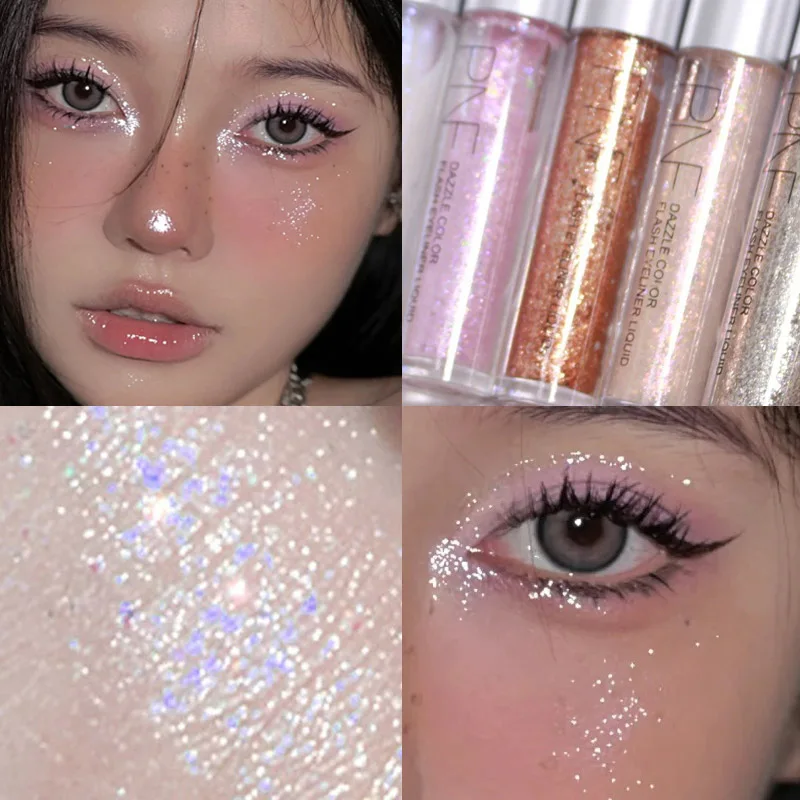

Waterproof Liquid Eyeshadow Highlighter Makeup Glitter Shimmer Shiny Eye Shadow Sequins Lying Silkworm Eye Beauty Makeup Tools