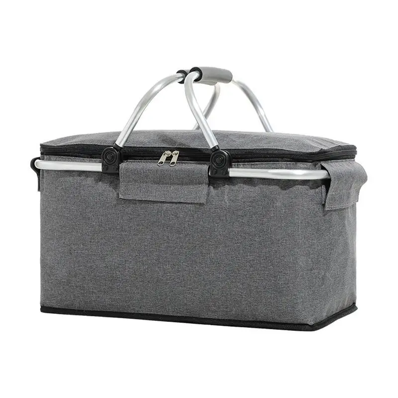 

Camping Cooler Bag Larger Cooler Bag For Picnic Camping Thermal Cooler Bag Picnic Basket With Lid And Handle Grocery Bag For