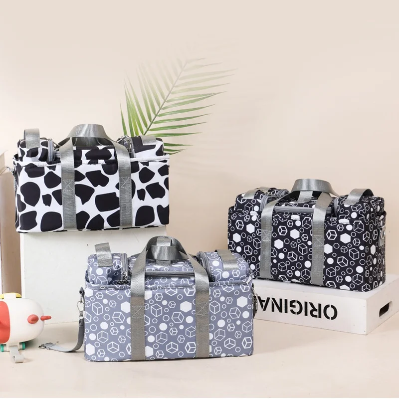 2023 New 5in1 Baby Necessities Diaper Storage Multi-functional Insulation Bag Pram Waterproof Caddy Carrier Hang Bags Purses